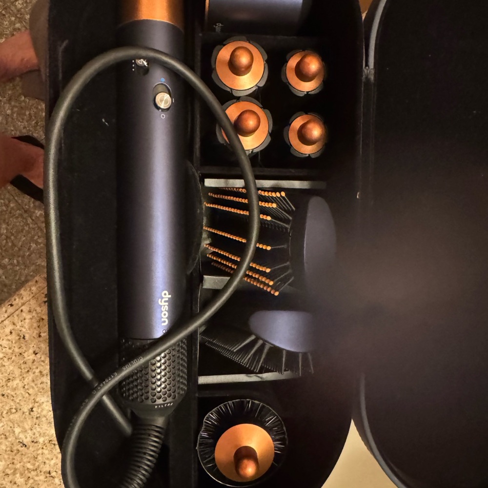 Dyson Black and Gold Hair Styling Kit